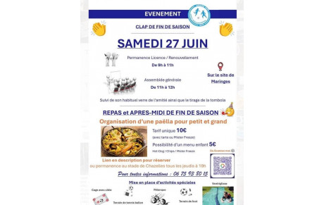 Permanence, AG et journée familiale 27 juin
